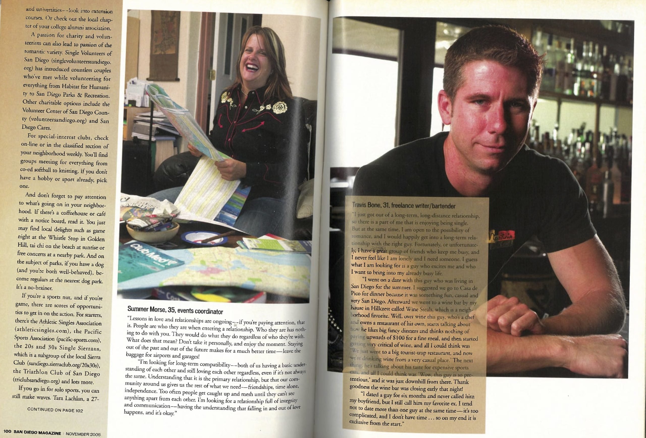 San Diego Magazine dating advice column for singles from 2005