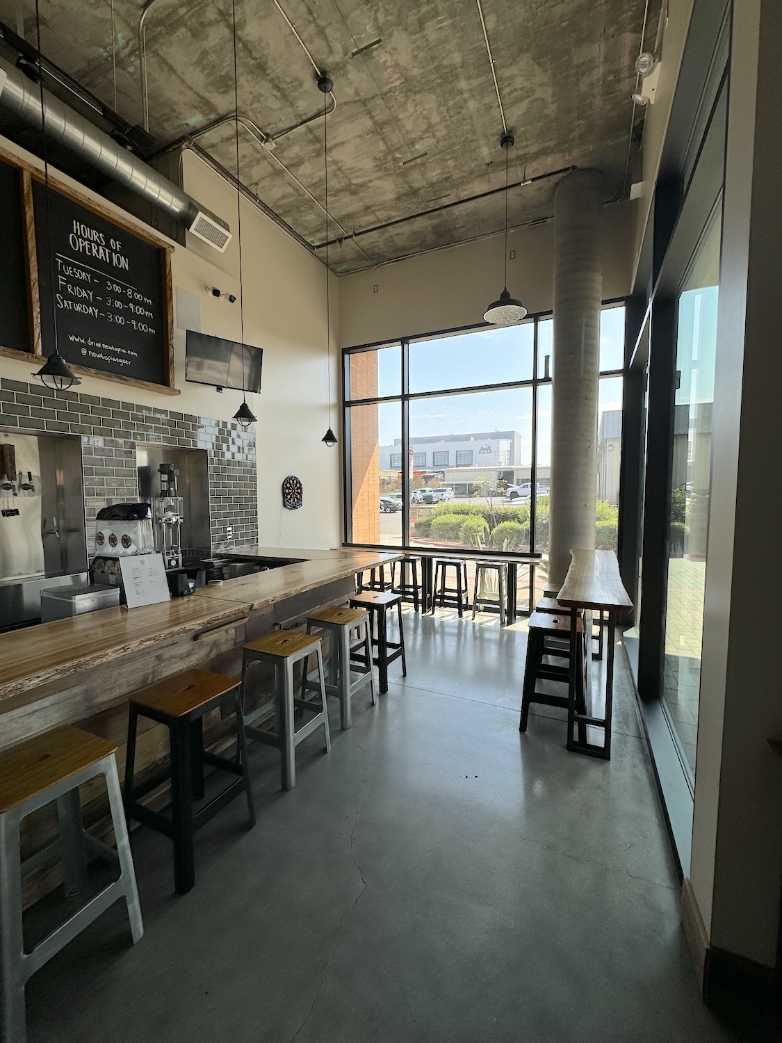 Interior of new San Diego wine bar and tasting room J. Brix Wines opening in North City, San Marcos