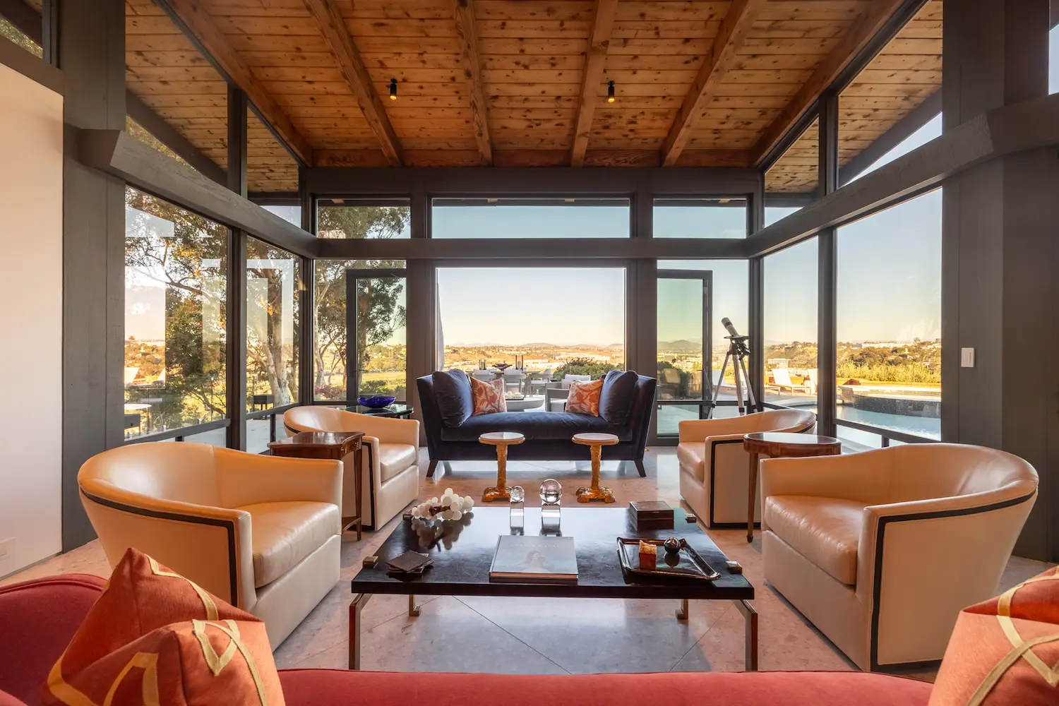 Exterior of midcentury craftsman home in Mission Hills, San Diego renovated by architects Taal Safdie and Ricardo Rabines featuring the living room