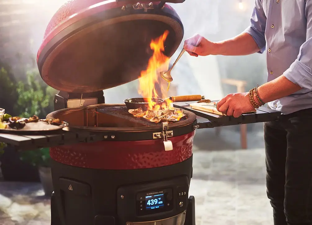 Kamado Joe Konnected Joe grill and outdoor kitchen appliance for home BBQs